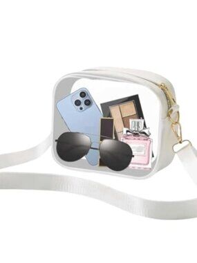 Clear Stadium Approved Crossbody Bag PVC Waterproof Adjustable Strap